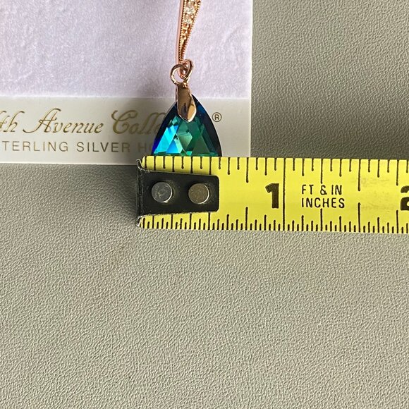 FAC Stunning Swarovski Crystal Rose Gold Tone Earrings - Picture 8 of 9